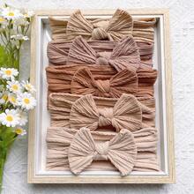 5 Pcs Soft Colorful Nylon Baby Headbands Hair Accessories For 1 2 Years Olds Toddlers - Beige/Dark brown/Brown/Light brown/Coffee - View 5