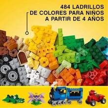 Juego de construccion Ladrillos Creativos en caja 484 piezas Lego Classic ✅ Entrega 24/48h a España (península) - LEGO Classic - Caja Contenedoras - Juguetes Construcción en Caja - Ref. 10696 - Multicolor - Ver 16