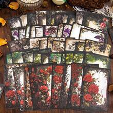Dark Rose Series Goth Style Scrapbooking Diy Decoration Material Set Of 30 - Burgundy - View 5