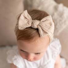 5 Pcs Soft Colorful Nylon Baby Headbands Hair Accessories For 1 2 Years Olds Toddlers - Beige/Dark brown/Brown/Light brown/Coffee - View 1