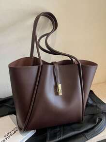 女士大容量手提包，单肩背，大号，适合秋冬季节