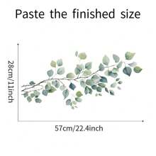1 pieza Rama de árbol fresca y pegatina de hoja para pared, pegatina, vinilo para decoración del hogar, artículo de decoración primaveral para refrescar su hogar, pegatinas de decoración de ramas