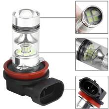 超亮固定式h11 Led霧燈/日行燈,6000k質子白,h16 H11ll Ll H1155替代,2800流明5730 33-smd 12v適用於汽車、卡車、suv - 黑色 - 查看 2