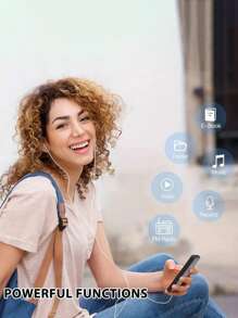 Pancoat 第四代經典插卡式mp4 1.8英寸高清視頻mp4/mp3播放器,電子書閱讀器,學生便攜式音頻播放器 - 黑色 - 查看 3