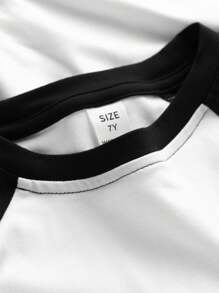 Boy's Clothing, A Black And White Smiling Boy Patterned Long-Sleeved Pullover With A Loose Fit, Made Of Soft Material, Suitable For School, Vacation And Shopping. Cute Children's Clothing. - Black and White - View 9