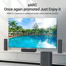 VENTION Short HDMI Cables 8K HDMI 2.1 Cable 48Gbps Ultra High Speed Cord 8K@60Hz 4K@120Hz Support Dynamic HDR, EARC, HDCP 2.2&2.3 Compatible With PS4/5, Apple TV, Roku TV And More