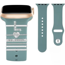 6入組硅膠帶裝飾環和alphabet Abc設計,兼容38mm蘋果手錶 - 彩色 - 查看 37