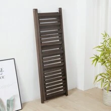Wooden Ladder Shelf, 4 Tier Plant Stand Flower Display Stand Folding Wooden Ladder Storage Rack Shelf Unit Corner Book Shelves Indoor Outdoor Plant Ladder Racks - Brown - View 4