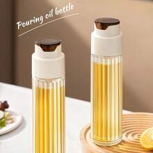 1入組具有自動開啟和防漏功能的玻璃油瓶,廚房用醋瓶,適用於油、醬油、醋和其他調味料,不滴、不漏,重力和壓力導致的設計 - 白色 - 查看 5