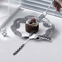 便攜式不銹鋼餐具套裝 - 3 件組陶瓷手柄可重複使用餐具套裝刀叉勺便攜式旅行旅行/露營辦公室午餐帶隨身攜帶箱 - 陶瓷手柄餐具套餐 - 查看 4