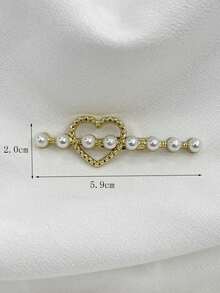 1個鋅合金心形胸針,適合日常穿著,男女適用 - 金色 - 查看 9