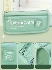 High-Capacity And Attractive Pencil Case For Students, New Children's Stationery Box, Cute And Minimalist Ins Design With Unique Style - Beige - View 3