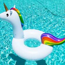 Boia Flamingo Unicornio Gigante Piscina Praia Inflável 120cm Adulto - Boia unicórnio 120cm - Visão 4