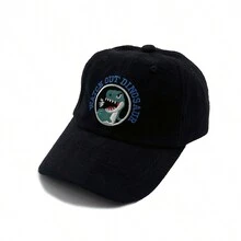 1pc Boy's Watch Out Dinosaur Embroidery Baseball Cap, Sunshade And Cute Style For Daily Wear - Black - View 2