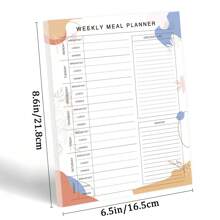 BUBU 1pc Meal Planner Notepad - Daily Weekly Meal Planning Pad With Tear Off Shopping List And Grocery List,Plan Weekly Menu Food For Weight Loss Or Dinner List For Family - Multicolor - View 2