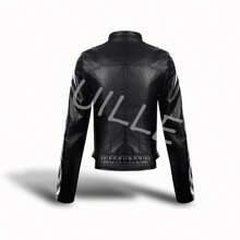 Chaqueta Chamarras Sintético De Piel Para Mujer - Negro - Ver 4