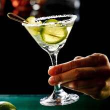 1pc Simple & Conical Cocktail Glass With High Stem - Clear - View 3