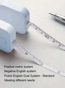 1pc Deli Mini Retractable Tape Measure Accurate Measuring Tool For Body Measurements Including Chest, Waist, Hip And Height - Blue - View 4