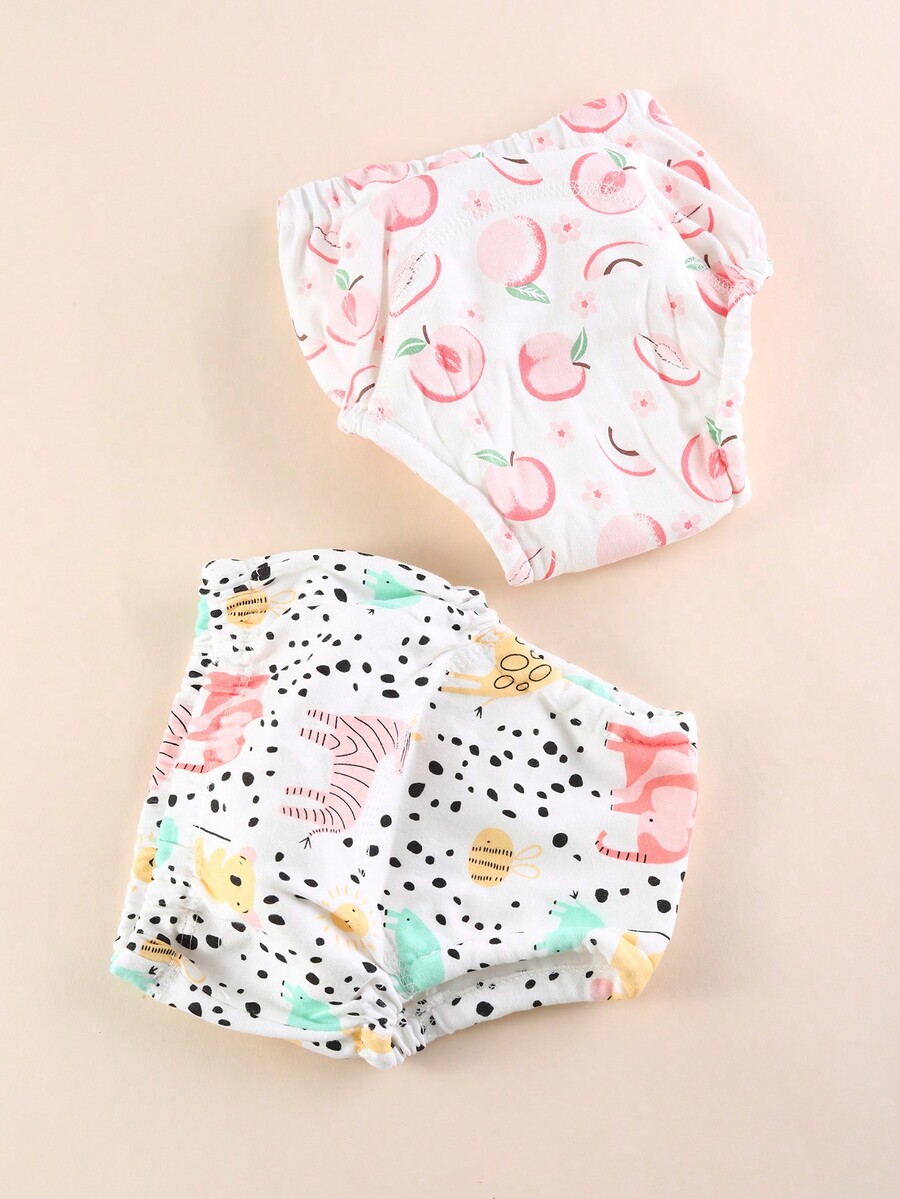 2pcs/Set Korean Version Baby Potty Training Pants + Diaper Insert