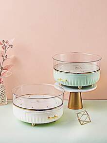 Xoay 360 độ Bảo quản đồ trang điểm Đối với , Dung lượng lớn Có ngăn kéo Phòng tắm Hộp đựng , Kéo sợi Trang điểm Giá đỡ , Phù hợp Mỹ phẩm , Chăm sóc da , Son môi , Nước hoa - trắng - Xem 11