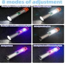 1 Pc Flashlight  High Lumens,Bright, Zoomable, Waterproof, Powerful, Emergency Tactical A100 LED Flashlights For Home And 8 Modes, Flashlight For Camping Gear,Hiking,Walking  Small Gifts Below $10 - Orange - View 4