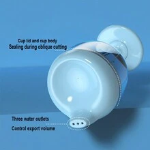 180ml Baby Plastic Tall Cup, Children Juice Cup, Milk Cup, Learning Drinking Cup, Anti-Fall - Blue - View 3