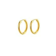 1pair 18k Gold Plated Titanium Steel Earring With 2.5mm Width Wire Circle, Simple Stainless Steel Fashionable Couple Jewelry In Korean, Japanese, European And American Style - Star - View 35