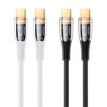 Remax Clear Cyberpunk 100W 快速充电数据线 Type-C 至 Type-C 5A 输出支持 PD 快速充电，适用于手机/笔记本电脑/平板电脑 1.2 米长 - 白色 - 查看 9