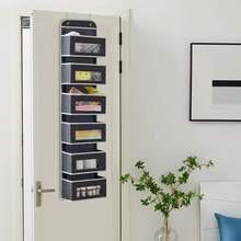 1個6層門/牆掛式儲物袋,配有透明視窗可節省空間 - 灰色 - 查看 4