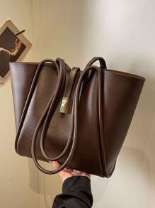 女士大容量手提包，单肩背，大号，适合秋冬季节