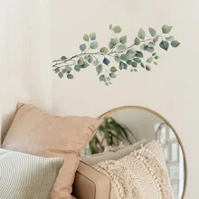 1 pieza Rama de árbol fresca y pegatina de hoja para pared, pegatina, vinilo para decoración del hogar, artículo de decoración primaveral para refrescar su hogar, pegatinas de decoración de ramas