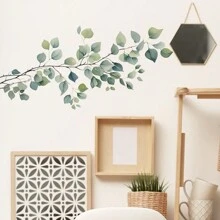 1 pieza Rama de árbol fresca y pegatina de hoja para pared, pegatina, vinilo para decoración del hogar, artículo de decoración primaveral para refrescar su hogar, pegatinas de decoración de ramas