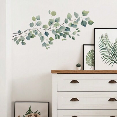 1pc Fresh Tree Branches & Leaf Wall Sticker,Stickers,Wall Decal, Vinyl Decal For Home Decorations,Spring Decoration Items Refresh Your Home,Rama Decoration Stickers Gifts Birthday Graduation