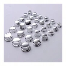 30入組摩托車配件頭螺絲帽電鍍蓋套裝,搭配裝飾蓋適用於川崎車款 - 銀色 - 查看 7