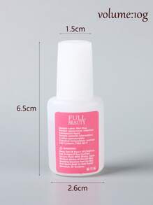 2 件/套 10 克透明假指甲膠拋光劑 + 指甲膠脫粘劑（去除快速溶解液）,假指甲尖膠帶刷,延伸和加固膠裝飾凝膠快乾美甲工具除膠劑套裝 - 彩色 - 查看 3