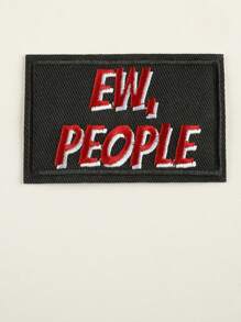 1pc Creative English Slogan Embroidered Cloth Badge For Diy Clothing, Pants, Hats, Bags, Shoes, Phone Cases, Iron-On - Multicolor - View 4