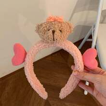 卡通熊心形頭飾,多功能戶外頭帶,生日禮物,萬聖節和感恩節派對頭飾 - 彩色 - 查看 9