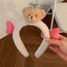 卡通熊心形頭飾,多功能戶外頭帶,生日禮物,萬聖節和感恩節派對頭飾 - 彩色 - 查看 10