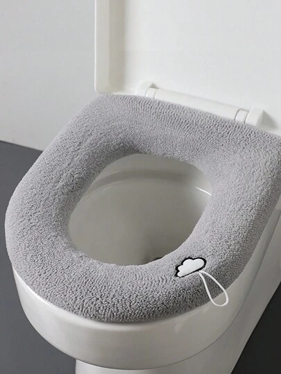 Cloud-Shaped Toilet Seat Cover, Warm Toilet Mat With Handle, Universal Fit For Home Use In Winter