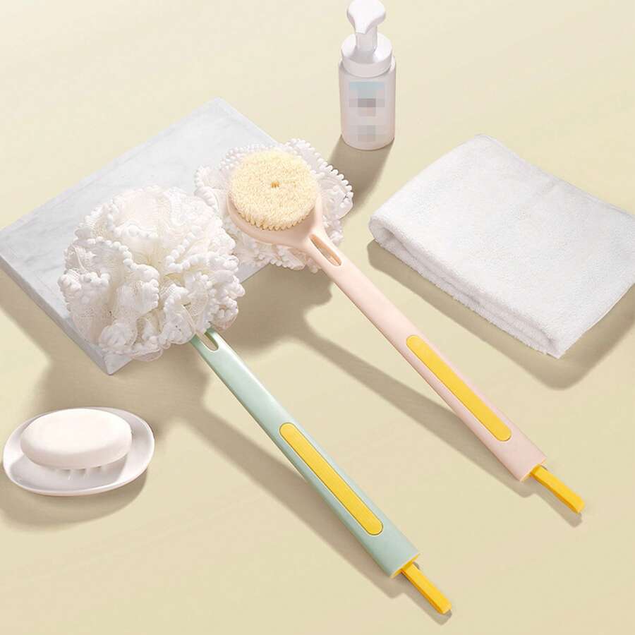 1入組雙面長柄粉色沐浴刷 - 粉色 - 查看 1