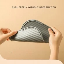 Hair Styling Tools Heat-Resistant Mat For Curling Iron, Hair Straightener And Hair Dryer, Non-Slip Cup Coaster - Grey - View 3