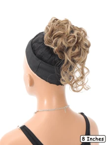 Fashion Slouchy Scrunchie Flower Ball Head Women's Natural Fluffy Long Hair Package Wig Suitable For Daily Wear - Multicolor - View 3