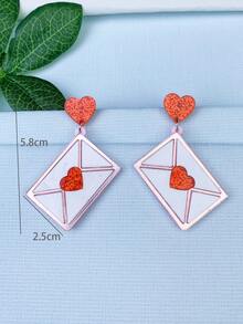 1對女士簡約時尚耳環,適合作為情侶禮物、女士禮物、朋友禮物、最好的朋友禮物 - 時尚 - 查看 4