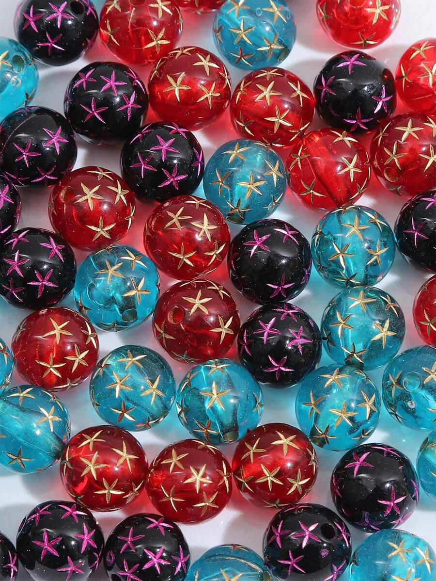 20入組/包含孔的12mm亮透星形亮片,diy珠寶手鍊項鍊製作配件 - 20pcs - 查看 1