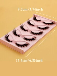5 pares de pestañas postizas cortas con efecto de ojo de zorro, maquillaje natural de ojos de gato, pestañas falsas 3D de imitación de mink
