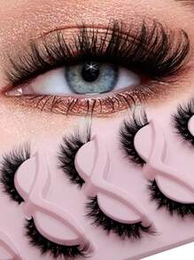 5 pares de pestañas postizas cortas con efecto de ojo de zorro, maquillaje natural de ojos de gato, pestañas falsas 3D de imitación de mink
