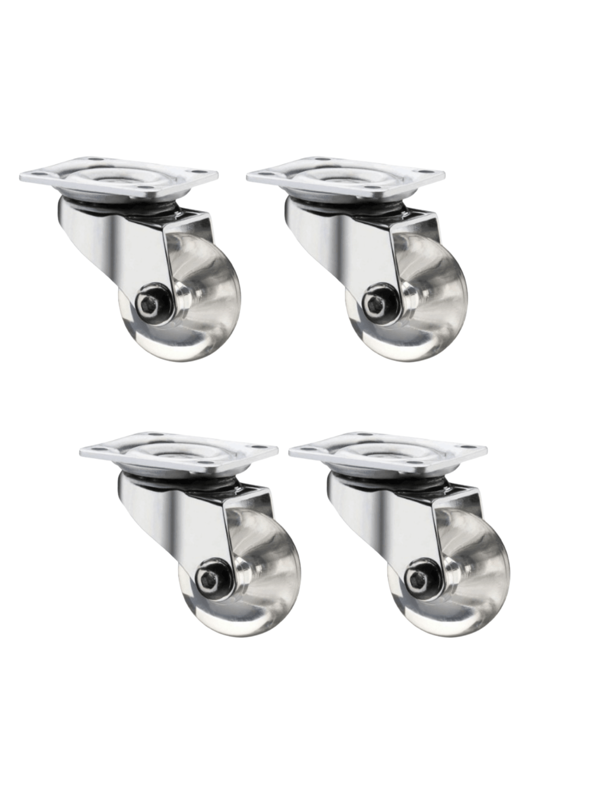 Rodinhas RODIZÍOS Silicone 35mm Sem Freio 4 Peças