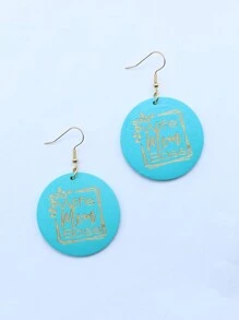 木盤刻有媽媽、娜娜、老師、阿姨、妻子、rn 吊墜耳環,送給母親、奶奶、阿姨、妻子和護士的禮物 - Earring - 查看 14