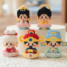 文曲星拼裝積木構建積木拼圖玩具套裝,的魚系列,適用於返校/新年/復活節/情人節/生日/假期禮物,創意diy家居裝飾,藝術風格客廳裝飾 - 彩色 - 查看 7