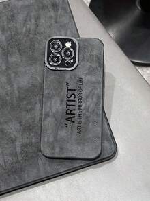 1pc Tpu Leather Phone Case Compatible With Iphone & Samsung Phones - Multicolor - View 1